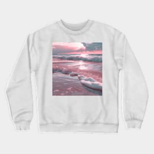 Pink Beach Crewneck Sweatshirt